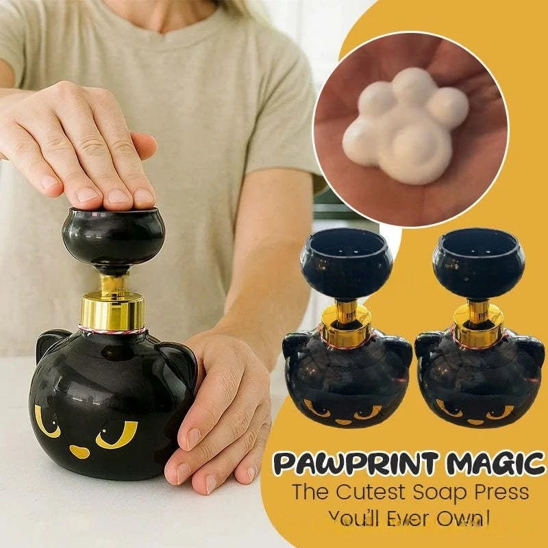 Home Bathroom Soap Dispenser - かわいい猫の足型フォームソープディスペンサー 面白い猫の足型フラワーシェイプフォームソープポンプボトル 猫好きへのギフト バスルーム キッチン用