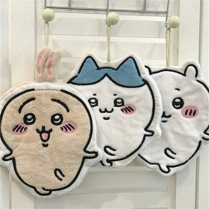 Home Bathroom Gadgets - ちいかわうさぎ小八吉かわいいハンギングハンドタオル超吸収キッチンとバスルーム専用