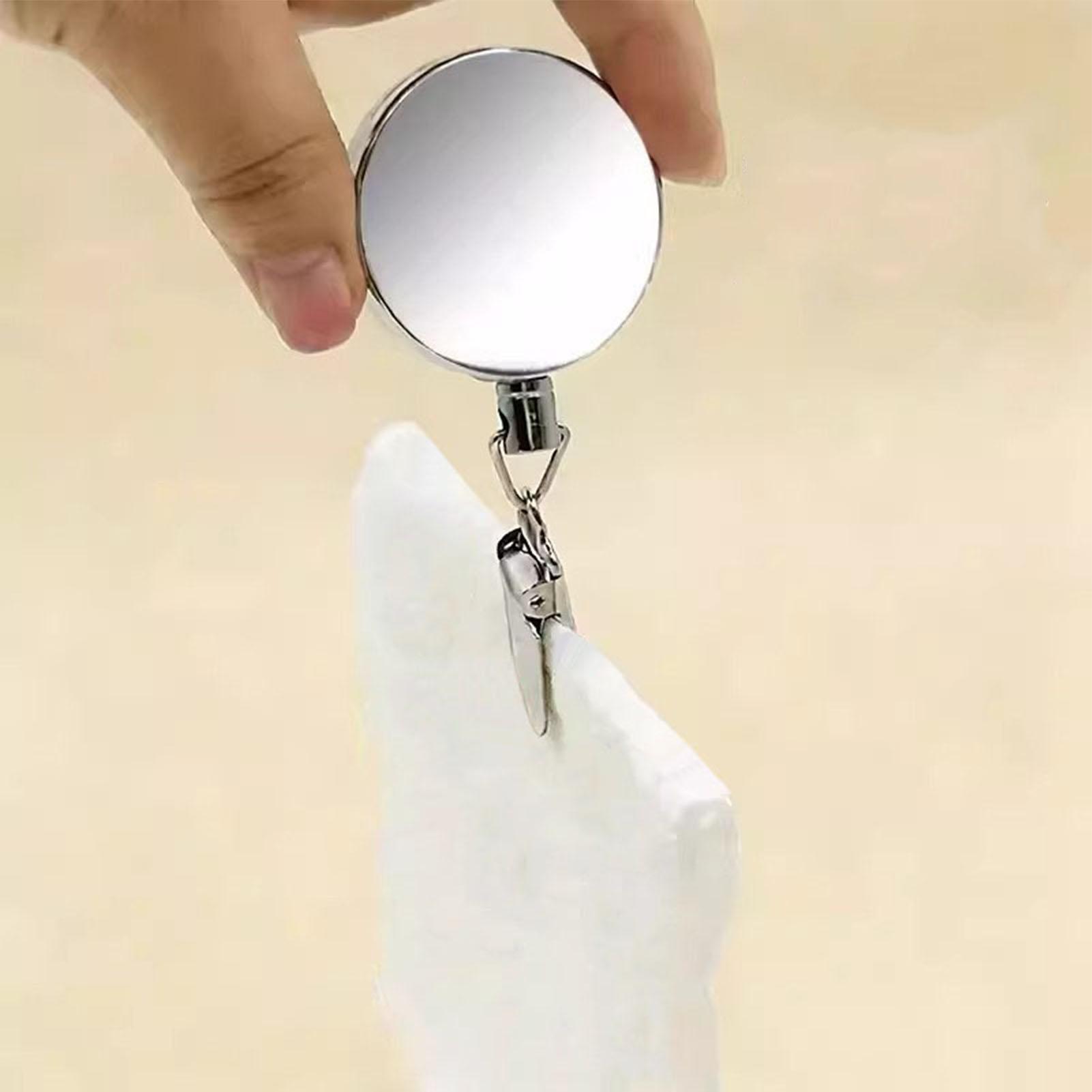 Home Bathroom Towels - 格納式タオルラック自己粘着壁掛けハンドタオルホルダー金属ケーブルクランプ付き浴室キッチン用