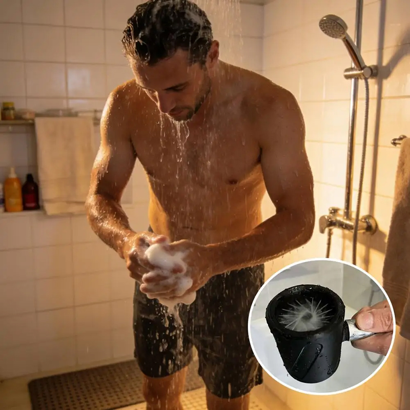 Home Bathroom Gadgets - 高圧ハンドヘルドシャワーヘッド、男性用洗浄スパイラルノズル、3Dプリントされたバスルームアクセサリー、ペット足洗いツール