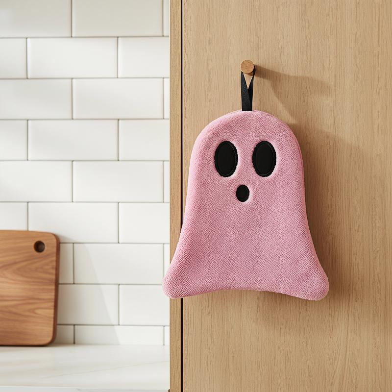 Home Bathroom Towels - かわいいハロウィン柄の吊り下げ式ハンドタオル 1枚入り 柔らかく吸水性があり、毛羽立ちにくいタオル バスルーム用 ハロウィンギフト ホームデコレーション