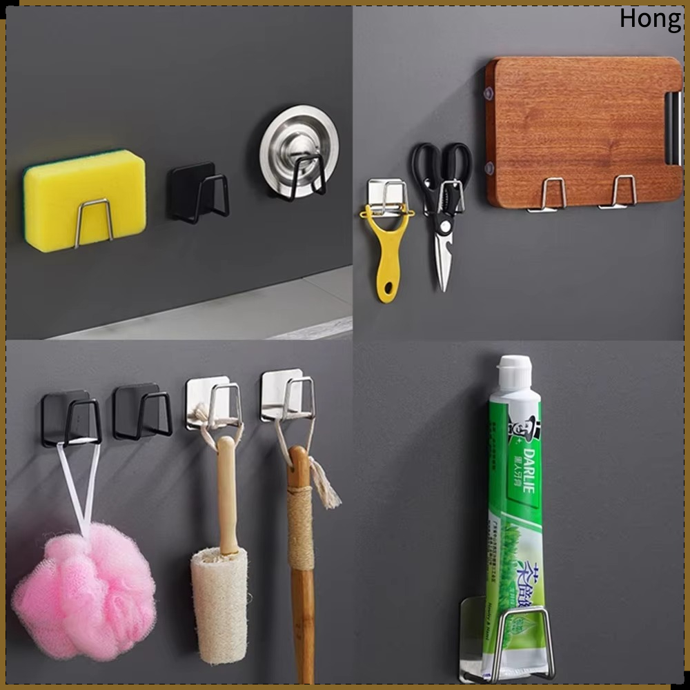 Home Bathroom Gadgets - キッチンスポンジ収納、シンク排水口用乾燥ラック、棚、トイレ・浴室用スポンジホルダー、清掃用スポンジラック、フック、アクセサリー、ツール