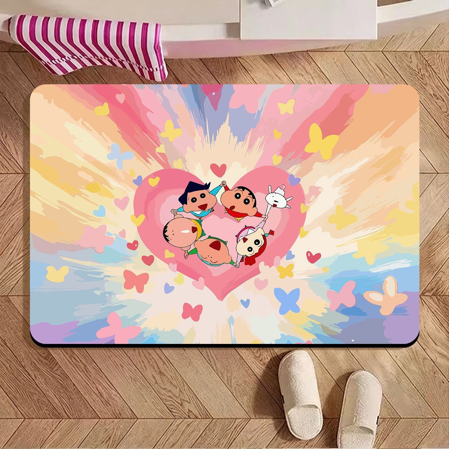 クレヨンしんちゃん 不規則形状バスマット、漫画柄吸水性滑り止 - Home Bathroom Carpet のレビューと価格