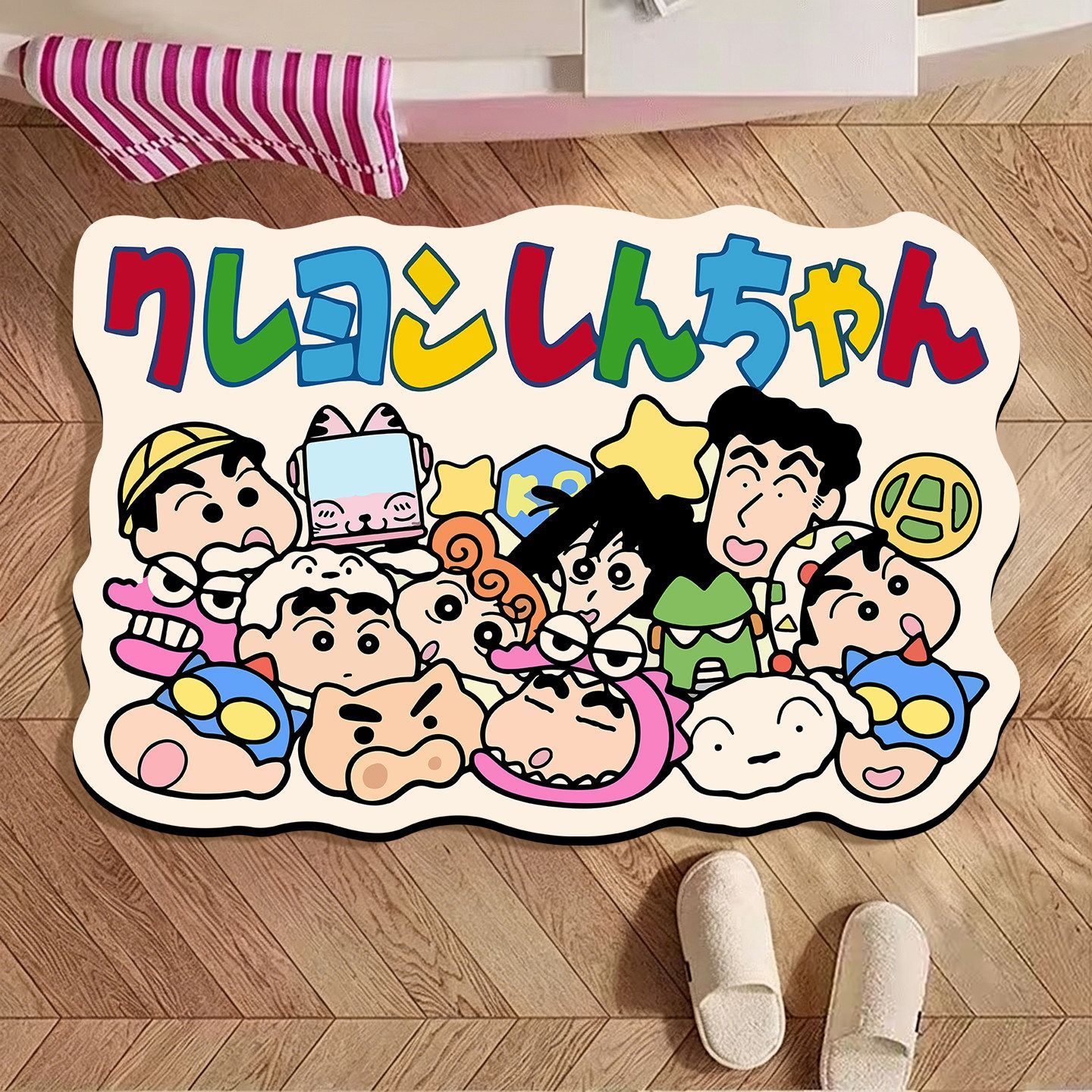 クレヨンしんちゃん 不規則形状バスマット、漫画柄吸水性滑り止 - Home Bathroom Carpet のレビューと価格