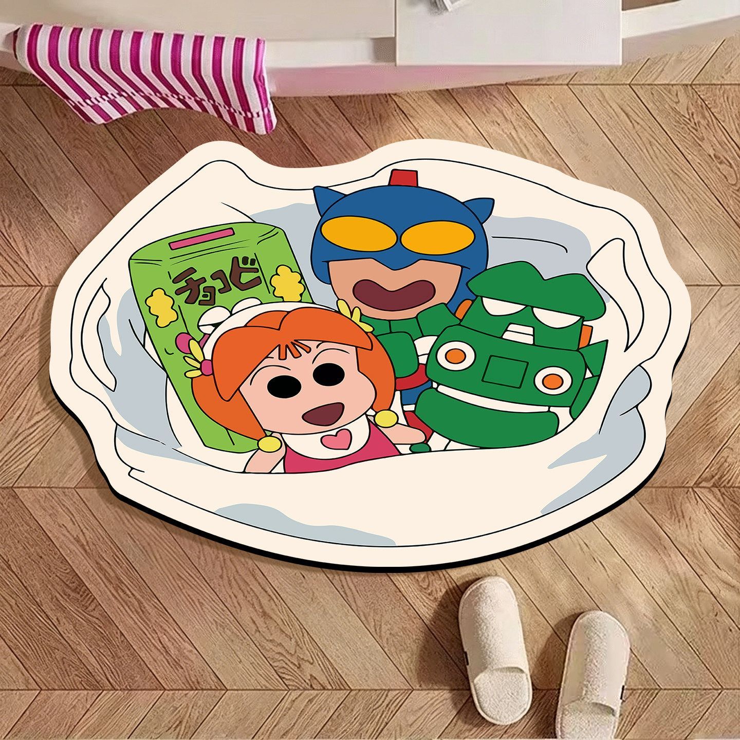 クレヨンしんちゃん 不規則形状バスマット、漫画柄吸水性滑り止 - Home Bathroom Carpet のレビューと価格