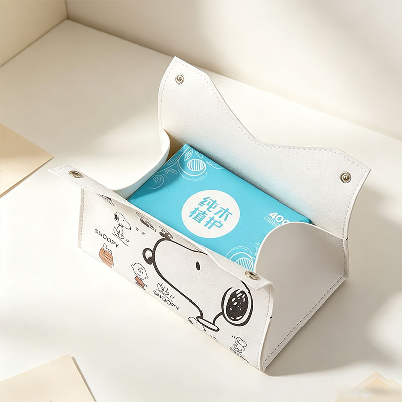 スヌーピーのティッシュボックス。防水仕様で、持ち運びにも便利 - Home Bathroom Supplies のレビューと価格