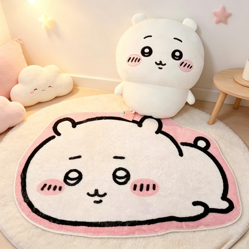 ホットチイカワ漫画ラグアニメハチワレうさぎぬいぐるみフロアマ - Home Bathroom Supplies のレビューと価格