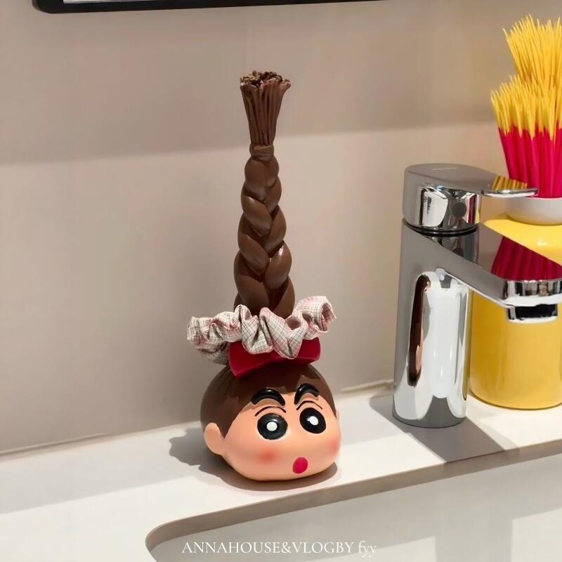 かわいいクレヨンしんちゃんの長い三つ編みヘアタイ収納ラック、 - Home Bathroom Gadgets のレビューと価格