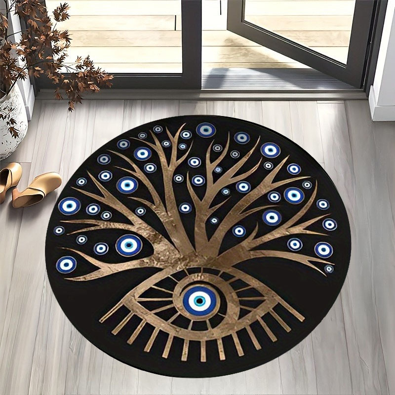 1個 生命の樹 邪視除け アミュレット 丸型 滑り止めマット - Home Bathroom Door Design のレビューと価格