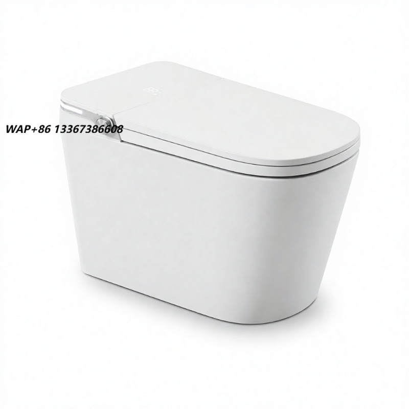 ホワイトスマートトイレ、スクエアボウル、床置き型、ヒーター付 - Home Bathroom Toilet のレビューと価格