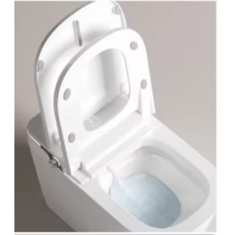 ホワイトスマートトイレ、スクエアボウル、床置き型、ヒーター付 - Home Bathroom Toilet のレビューと価格