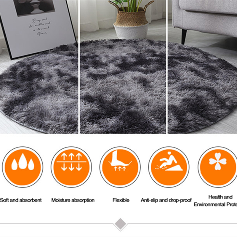 ラウンドぬいぐるみカーペットリビングルーム用ふわふわ滑り止め - Home Bathroom Carpet のレビューと価格