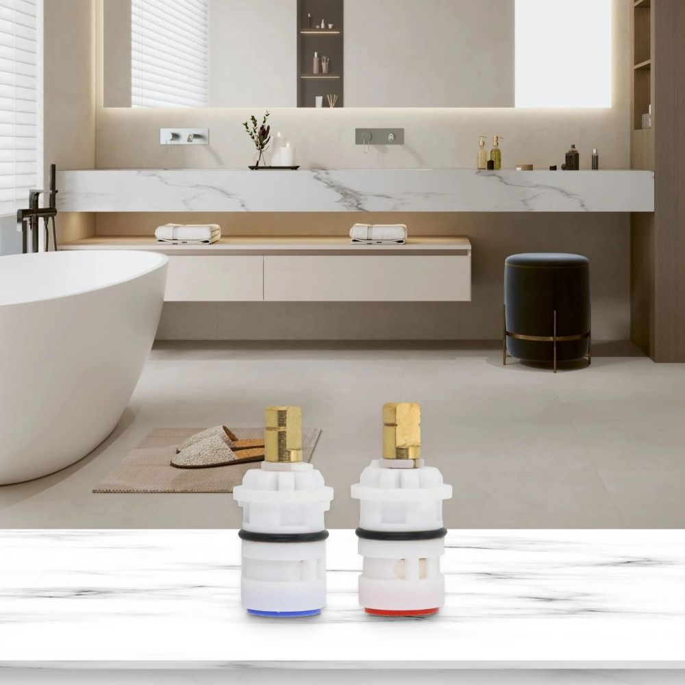 耐久性のあるABS製蛇口カートリッジ、ホワイト、交換用温冷水 - Home Bathroom Gadgets のレビューと価格