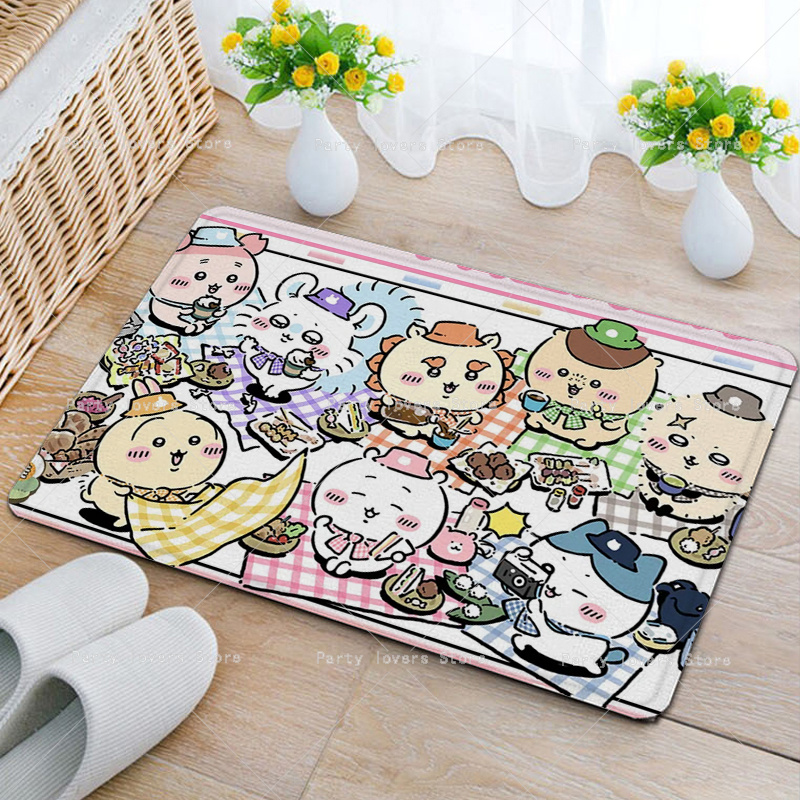 アニメ Chiikawas フランネルカーペットアニメ滑り止 - Home Bathroom Carpet のレビューと価格