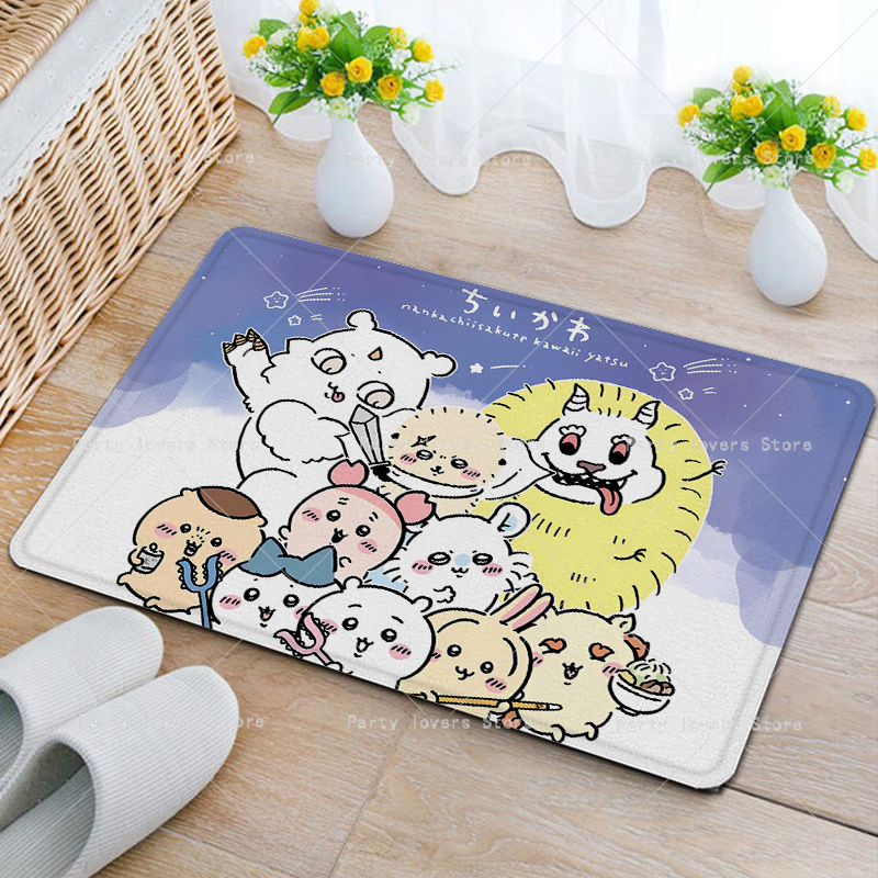アニメ Chiikawas フランネルカーペットアニメ滑り止 - Home Bathroom Carpet のレビューと価格