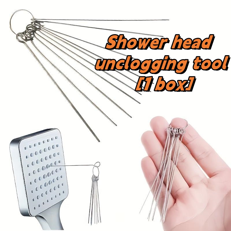 10本のステンレス製ニードルシャワーヘッド洗浄ブラシセット、 - Home Bathroom Gadgets のレビューと価格