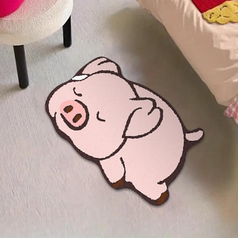 VIKAMA かわいいピンクの豚のデザインのカーペット ソフ - Home Bathroom Door Design のレビューと価格