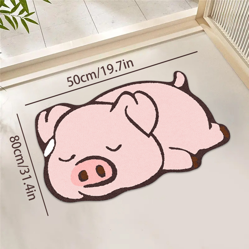 VIKAMA かわいいピンクの豚のデザインのカーペット ソフ - Home Bathroom Door Design のレビューと価格
