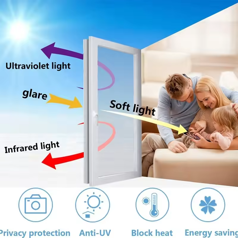 一方向プライバシー断熱ウィンドウフィルム UV保護サンシェー - Home One Bathroom のレビューと価格