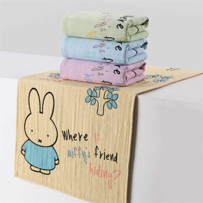 ミッフィー 100% コットンガーゼタオル、薄くて柔らかい漫 - Home Bathroom Towels のレビューと価格
