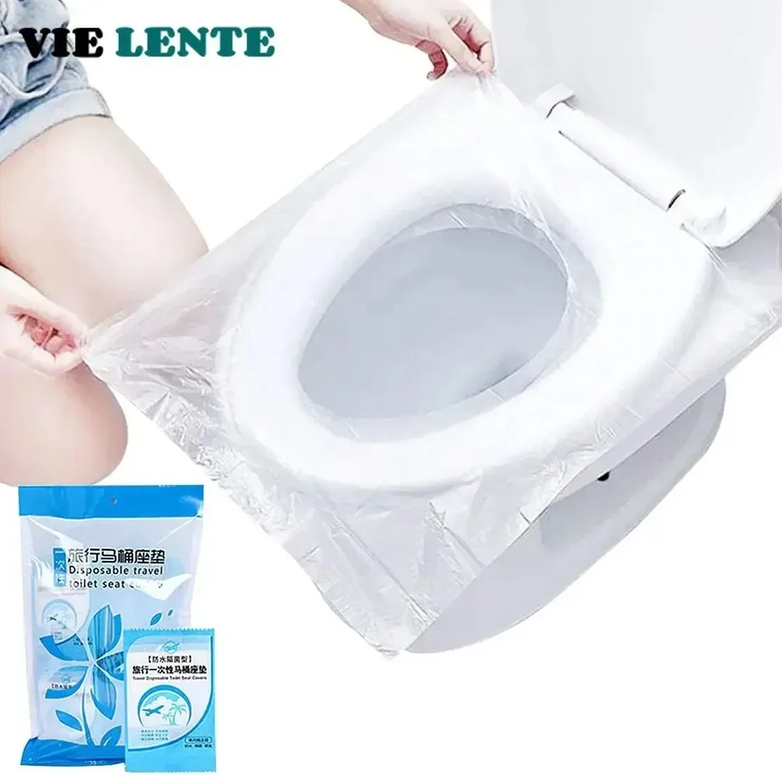 10/50 個生分解性使い捨てプラスチック便座カバーポータブ - Home Bathroom Gadgets のレビューと価格