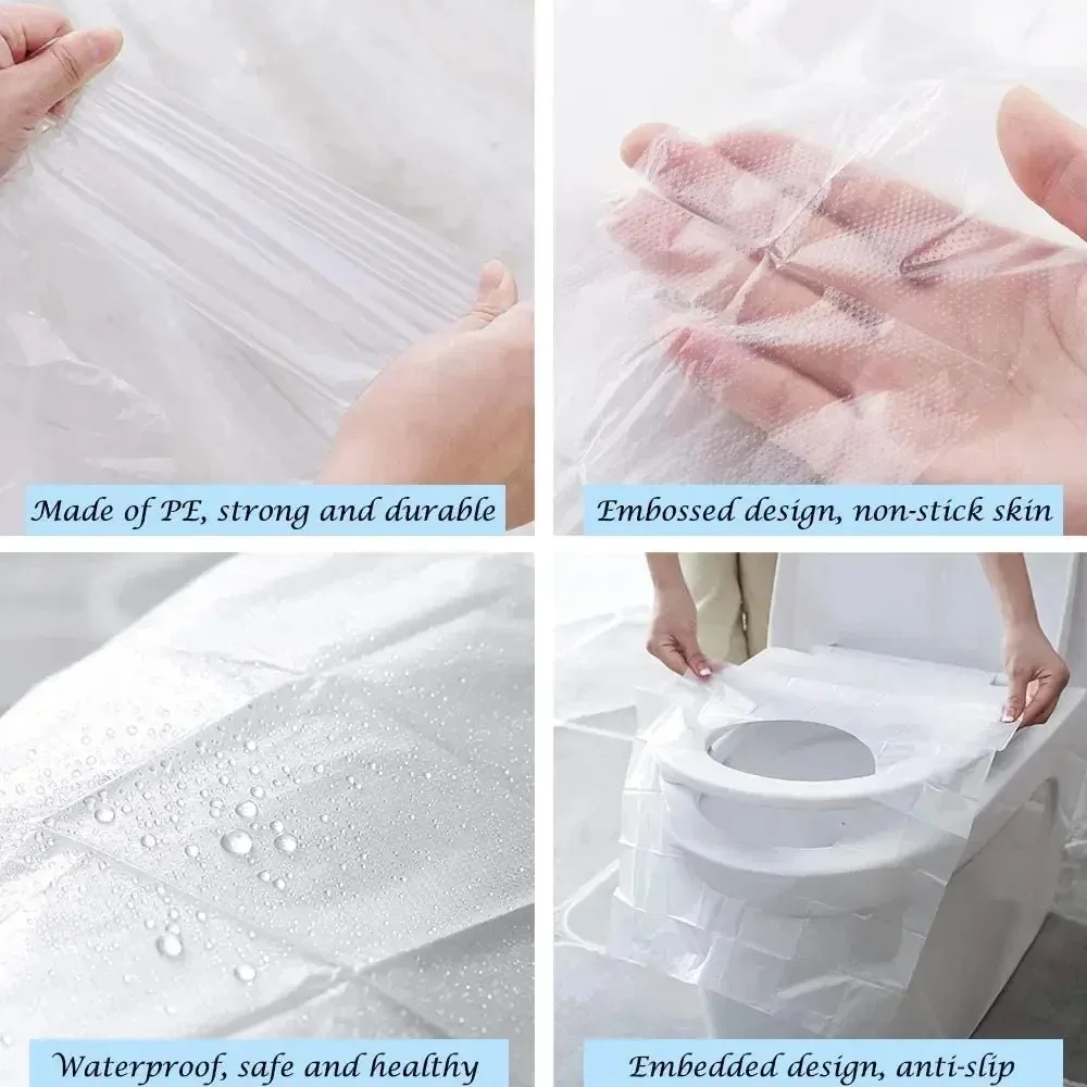 10/50 個生分解性使い捨てプラスチック便座カバーポータブ - Home Bathroom Gadgets のレビューと価格
