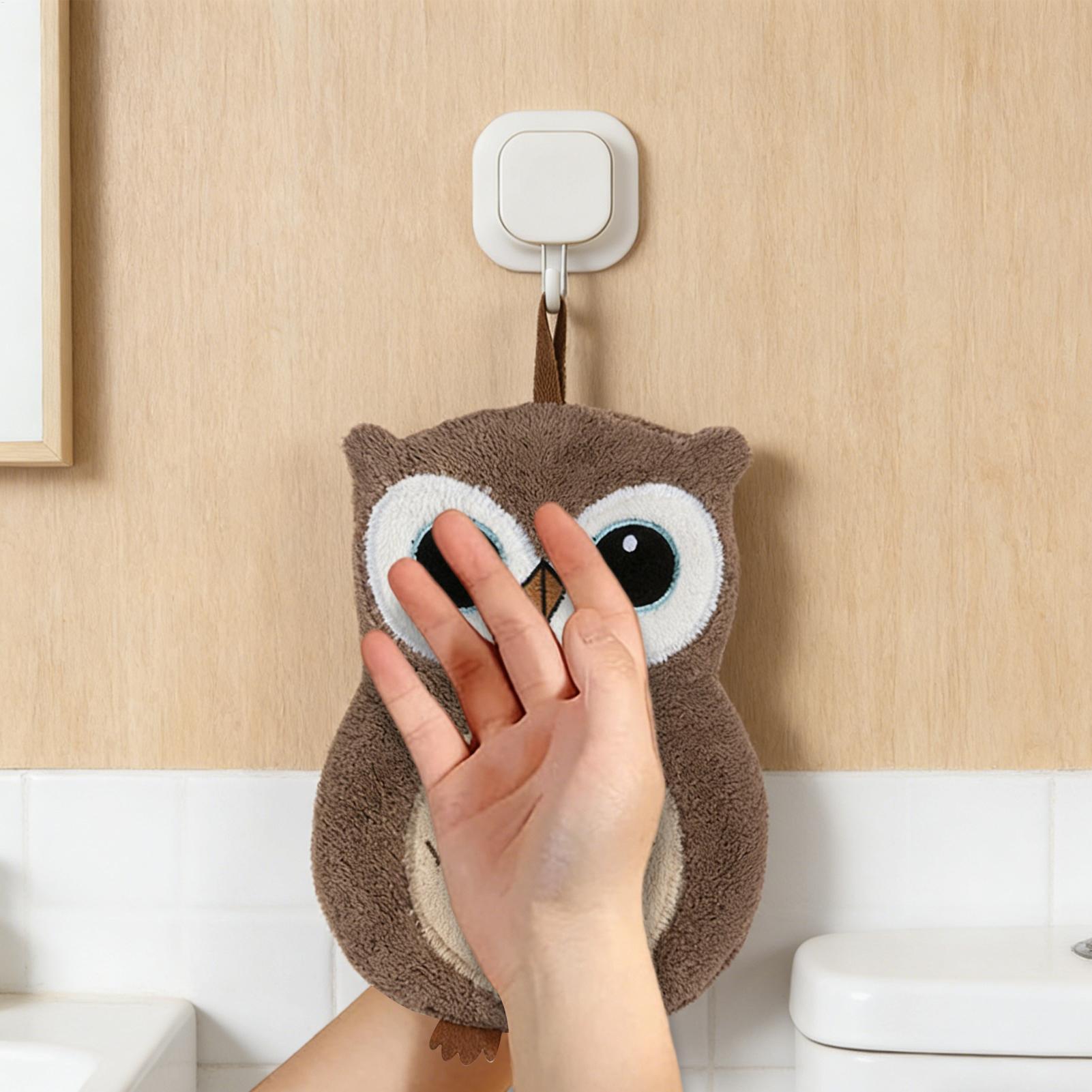 ハンドタオル フクロウの形 吊り下げ可能な生地製キッチンハン - Home Bathroom Towels のレビューと価格