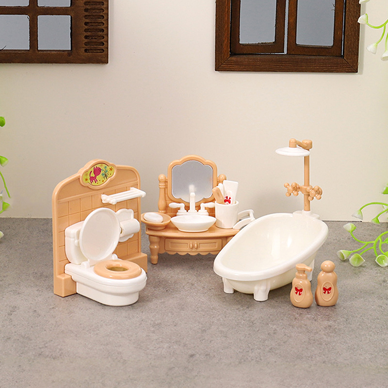 1 セット 1:12 ドールハウスミニチュア浴槽トイレシンク - Home Bathroom Toilet のレビューと価格