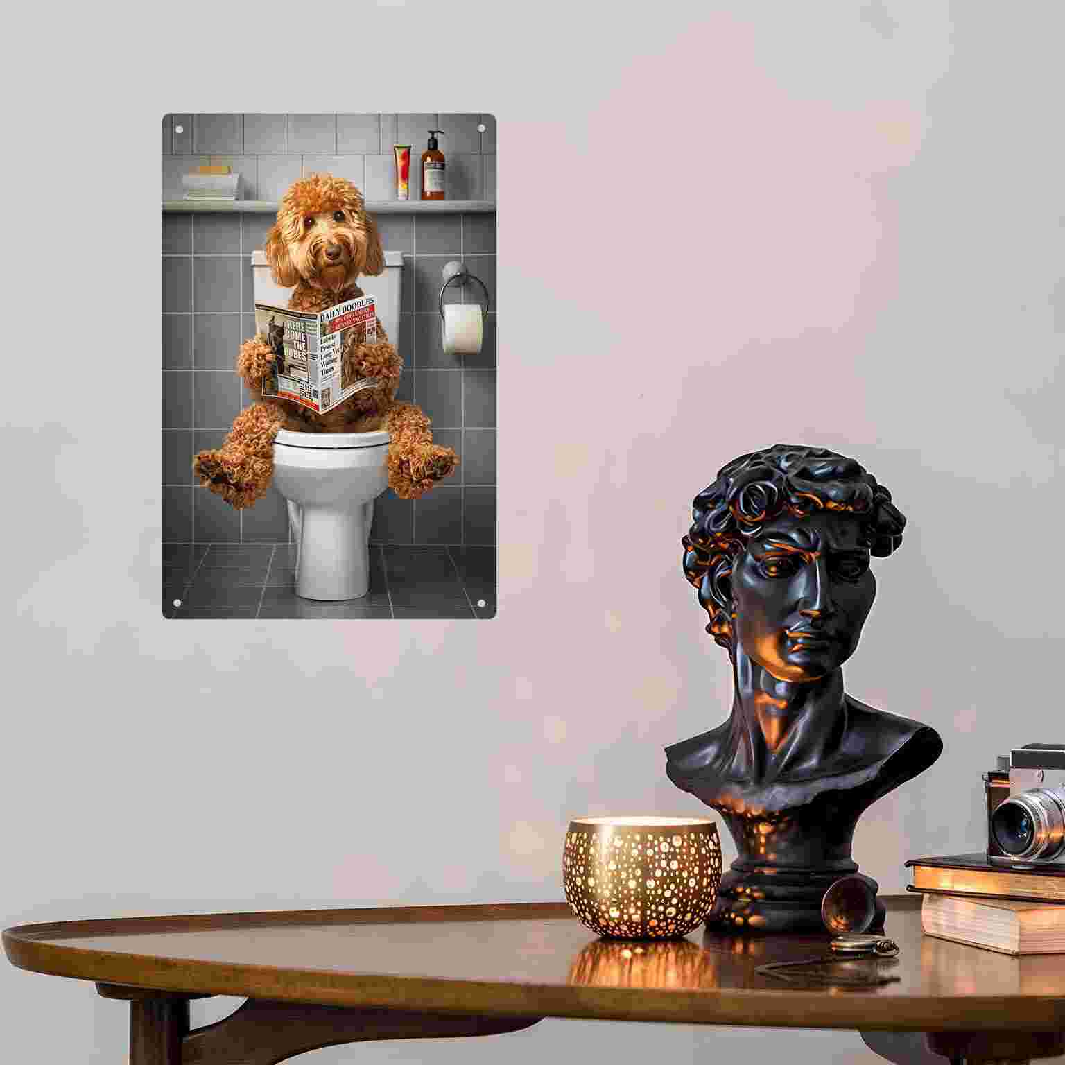 2D フラット 1 個入り「デイリー ドゥードルズ」面白い犬 - Home Bathroom Toilet のレビューと価格