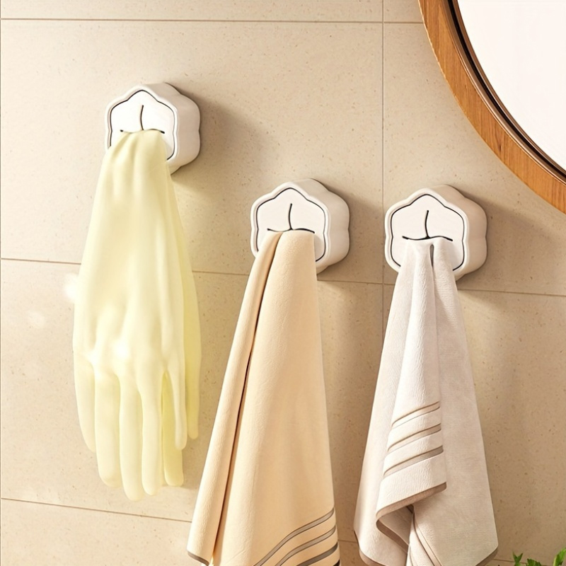 6個入り 粘着式タオルホルダー ノードリル壁掛けフック キッ - Home Bathroom Towels のレビューと価格