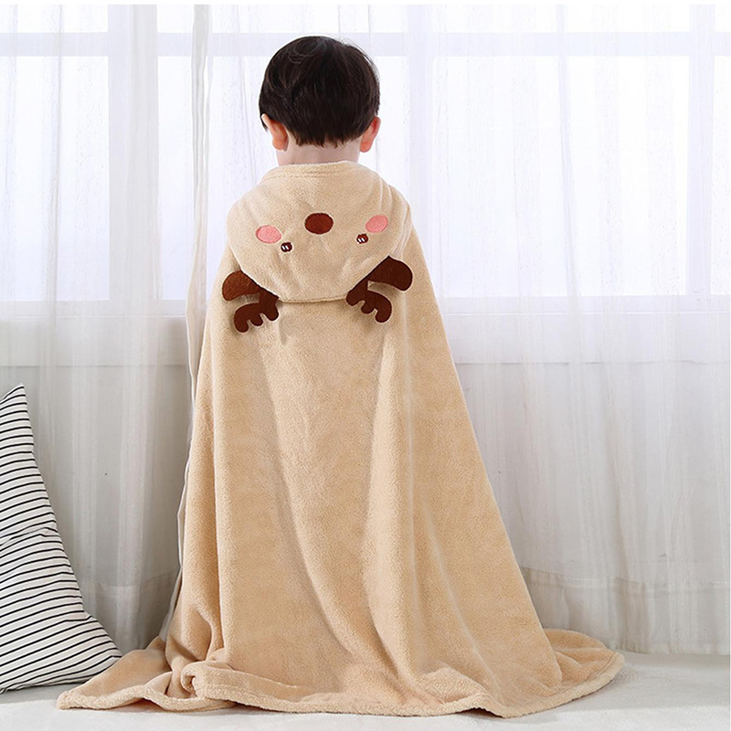 可愛い漫画柄のコーラルフリース素材の着る毛布、柔らかく快適で - Home Bathroom Towels のレビューと価格